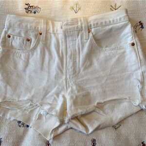 501’s Levi’s White Shorts